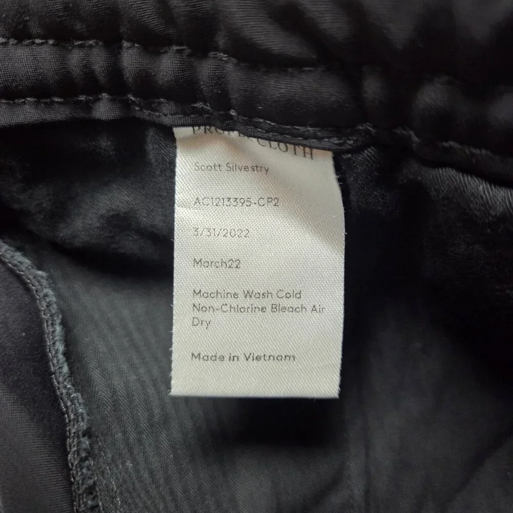 Proper Cloth Pants Mens 46x29 Black The Milano Performance Jogger Travel Comfort
